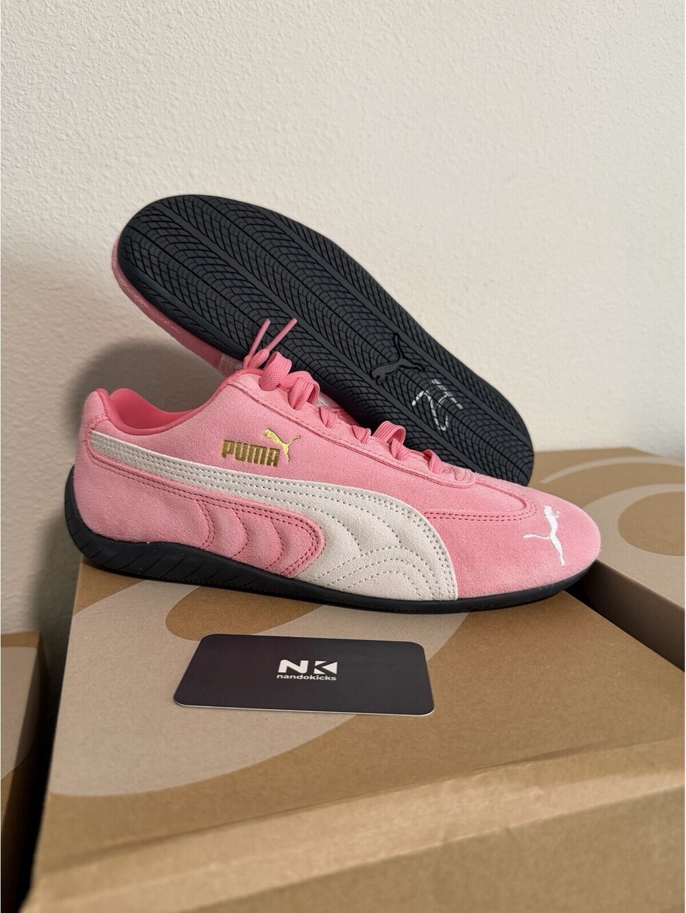 Puma Speedcat OG Pink White Multi Kids SIze 6 - 401698-05 NO BOX